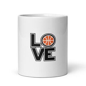 Basketball LOVE Mug – 9 oz White Ceramic Cup